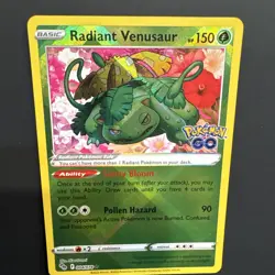 Pokemon TCG Radiant Venusaur Holo Card Pokemon Go 004/078 Rare - Image 3