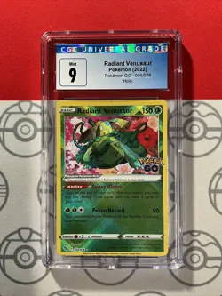 CGC 9 Pokemon GO TCG Radiant Venusaur 004/078 Holo Radiant Rare PSA 8038 - Image 1