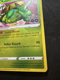 Radiant Venusaur 004/078 Pokemon GO Ultra Rare Holo Pokemon Card LP - Image 4