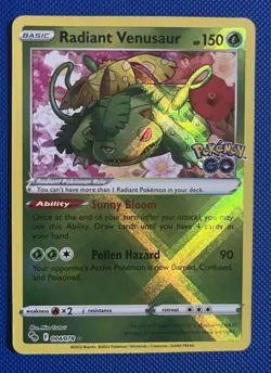 Pokemon TCG Radiant Venusaur Pokemon Go 004/078 Holo Radiant Rare - Image 1