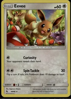 Eevee (48) Holo Rare Hidden Fates 48/68 Colorless Holo Pokemon Card - Image 1