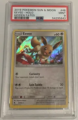 PSA 9 Eevee 48/68 Hidden Fates 2019 Holo BGS CGC RARE POKEMON - Image 1