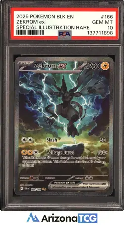 Pokemon 2025 Zekrom ex 166/086 SIR Black Bolt GEM MINT PSA 10 - Image 1