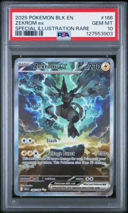 POKEMON PSA 10 2025 Black Bolt Zekrom ex 166/086 SIR *3903 - Image 1
