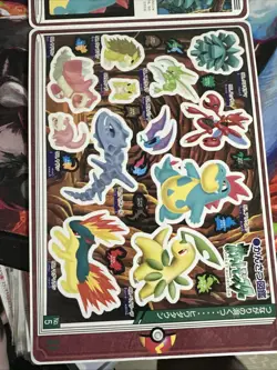 Pokemon BAYLEEF Japanese JUMBO SEALDASS 2 Illustrated STICKER Card Guide #5 RARE - Image 3