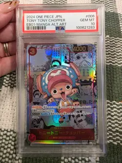 2024 One Piece Japanese Tony Tony.Chopper Manga Alt. Art EB01-006 PSA 10 GEM MT - Image 2
