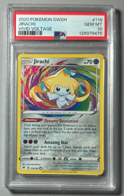2021 Pokemon Vivid Voltage 119/185 Jirachi Amazing Rare Holo PSA 10 Graded QTY - Image 1