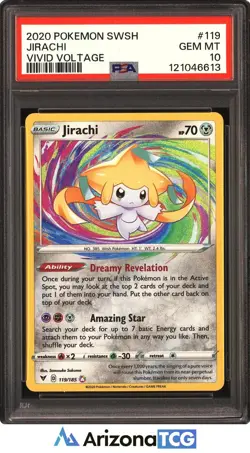 Pokemon 2020 Jirachi 119/185 Amazing Rare Vivid Voltage GEM MINT PSA 10 - Image 1