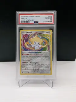 Jirachi Amazing Rare - PSA 10 - 119/185 - Vivid Voltage Graded Pokemon Card 2020 - Image 1