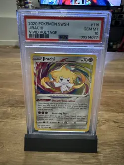2020 Pokemon TCG Vivid Voltage Jirachi Holo Card 119/185 Rare PSA 10 - Image 1
