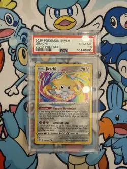 2020 Pokemon Vivid Voltage Jirachi Amazing Rare 119/185 PSA 10 GEM MINT - Image 1