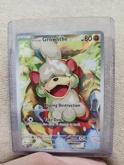 Hisuian Growlithe Holo Illustration Rare Card 181/167 Sv06: Twilight Masquerade - Image 1