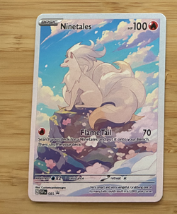 Custom Pokemon Trading Card tcg Ninetales IR - Image 1