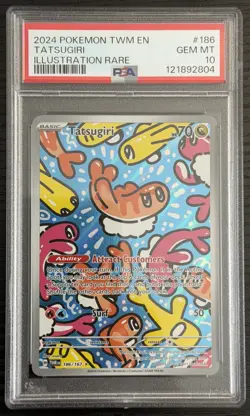 Pokemon TCG Tatsugiri Twilight Masquerade Illustration Rare Card 186/167 PSA 10 - Image 1