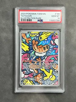 Pokemon TCG Tatsugiri Twilight Masquerade Illustration Rare Card 186/167 PSA 10 - Image 1
