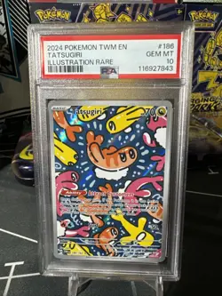 Pokemon TCG Tatsugiri Twilight Masquerade Illustration Rare Card 186/167 PSA 10 - Image 1
