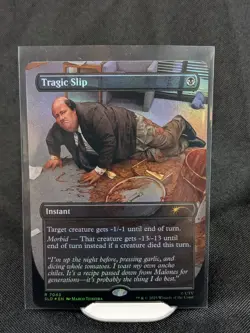 MTG Tragic Slip (Kevin) FOIL Secret Lair The Office Dwight’s Destiny NEW NM SLD - Image 1