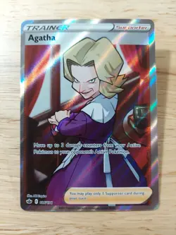Agatha 186/198 Chilling Reign NM Full Art Ultra Rare Pokemon Card - Image 1