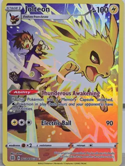 Pokemon Card TCG Jolteon TG04/TG30 Brilliant Stars 2022 Trainer Gallery Holo NM - Image 5