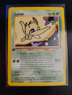 POKEMON TCG Celebi 1st Edition Neo Revelation 16/64 Non-Holo Vintage NM - Image 2