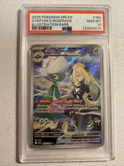 PSA 10 Cynthia's Roserade 184/182 Pokemon Destined Rivals DRI EN 2025 GEM MINT - Image 1