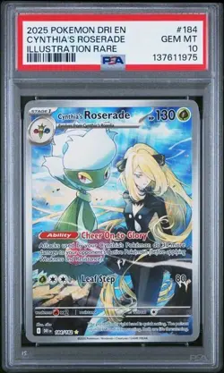 PSA 10 Cynthia's Roserade 184/182 Pokemon Destined Rivals DRI EN 2025 GEM MINT - Image 1