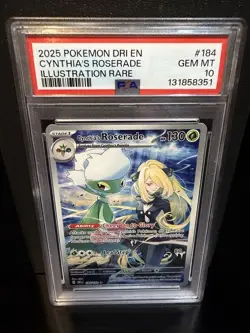 PSA 10 GEM MINT Cynthia's Roserade Destined Rivals Full Art Holo Pokemon 184/182 - Image 1