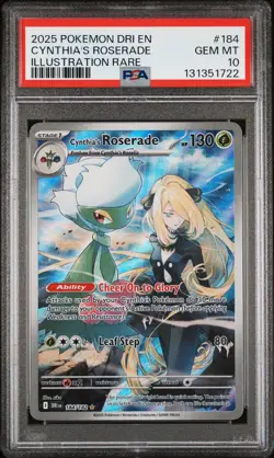 PSA 10 Cynthia's Roserade 184/182 Pokemon Destined Rivals DRI EN 2025 GEM MINT - Image 1
