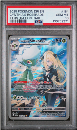 PSA 10 Cynthia's Roserade 184/182 Pokemon Destined Rivals DRI EN 2025 GEM MINT - Image 1