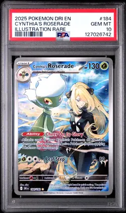 PSA 10 Cynthia's Roserade 184/182 Pokemon Destined Rivals DRI EN 2025 GEM MINT - Image 1