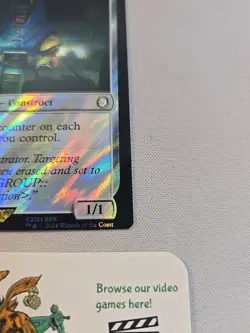 Steel Overseer (Surge 769) FOIL Fallout NM Artifact Rare Miscut Misprint - Image 4