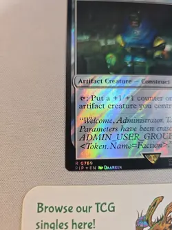 Steel Overseer (Surge 769) FOIL Fallout NM Artifact Rare Miscut Misprint - Image 5