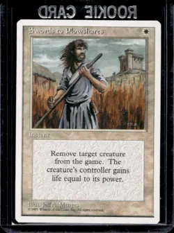 1995 Magic: The Gathering 4th Edition Swords to Plowshares #NNO - Image 1