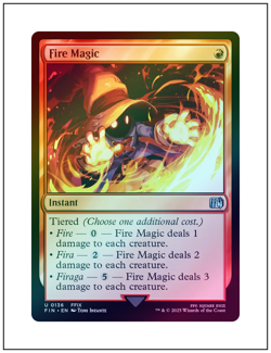1x Fire Magic 0136, Foil, Final Fantasy, Magic the Gathering MTG NM - Image 1