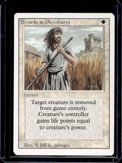 1995 Magic: The Gathering 4th Edition Swords to Plowshares #NNO - Image 1