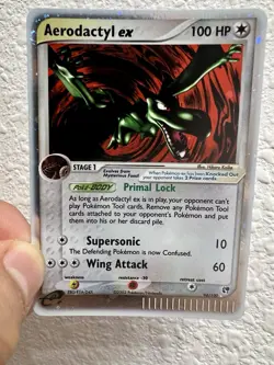 Pokemon Aerodactyl EX Sandstorm Holo TCG Ultra Rare Foil Card 94/100 Vintage - Image 1