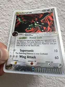 Pokemon Aerodactyl EX Sandstorm Holo TCG Ultra Rare Foil Card 94/100 Vintage - Image 3