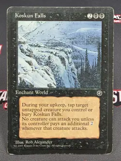 MTG Koskun Falls- DAMAGED -Homelands Magic the Gathering Card # 55 - Image 1