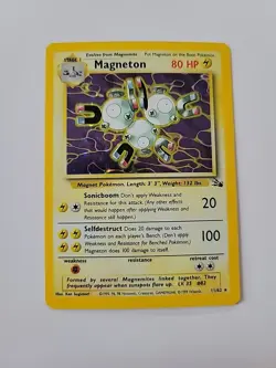 Pokemon TCG Magneton 11/62 Fossil Holo Rare Card LP - Image 1
