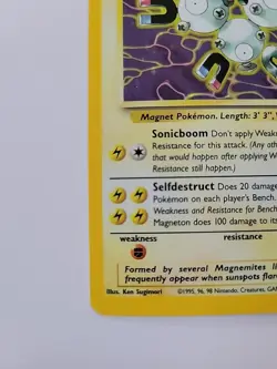 Pokemon TCG Magneton 11/62 Fossil Holo Rare Card LP - Image 4