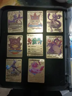 Gold Metal Pokemon Cards Lot - 8pc Gold Pokemon - Image 1