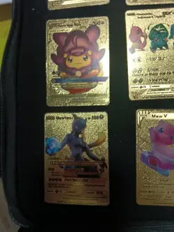 Gold Metal Pokemon Cards Lot - 8pc Gold Pokemon - Image 3