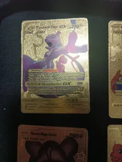 Gold Metal Pokemon Cards Lot - 8pc Gold Pokemon - Image 5