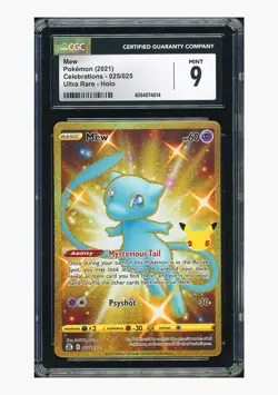 Pokemon CGC 9 Mew Ultra Rare 2021 025/025 Celebrations English - Image 1