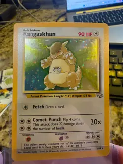 1999 Pokemon Jungle KANGASKHAN Holo #5/64 Unlimited NM Rare WOTC - Image 3