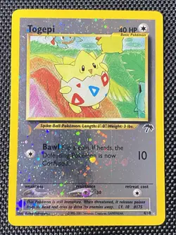 Togepi 4/18 Southern Islands Reverse Holo Pokemon TCG LP+ - Image 2