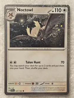 Pokemon Noctowl 127/162 Cosmos Holo Promo Temporal Forces English NM/M - Image 1