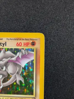 AERODACTYL 1999 POKEMON ORIGINAL FOSSIL HOLO RARE 1/62 LP - Image 3