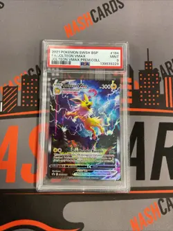2021 Pokemon Jolteon VMAX #SWSH184 Promo Premium Collection PSA 9 Mint - Image 1