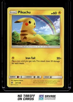 2017 Pokemon Sun & Moon - Shining Legends Pikachu #28/73 Basic/Common - Image 1